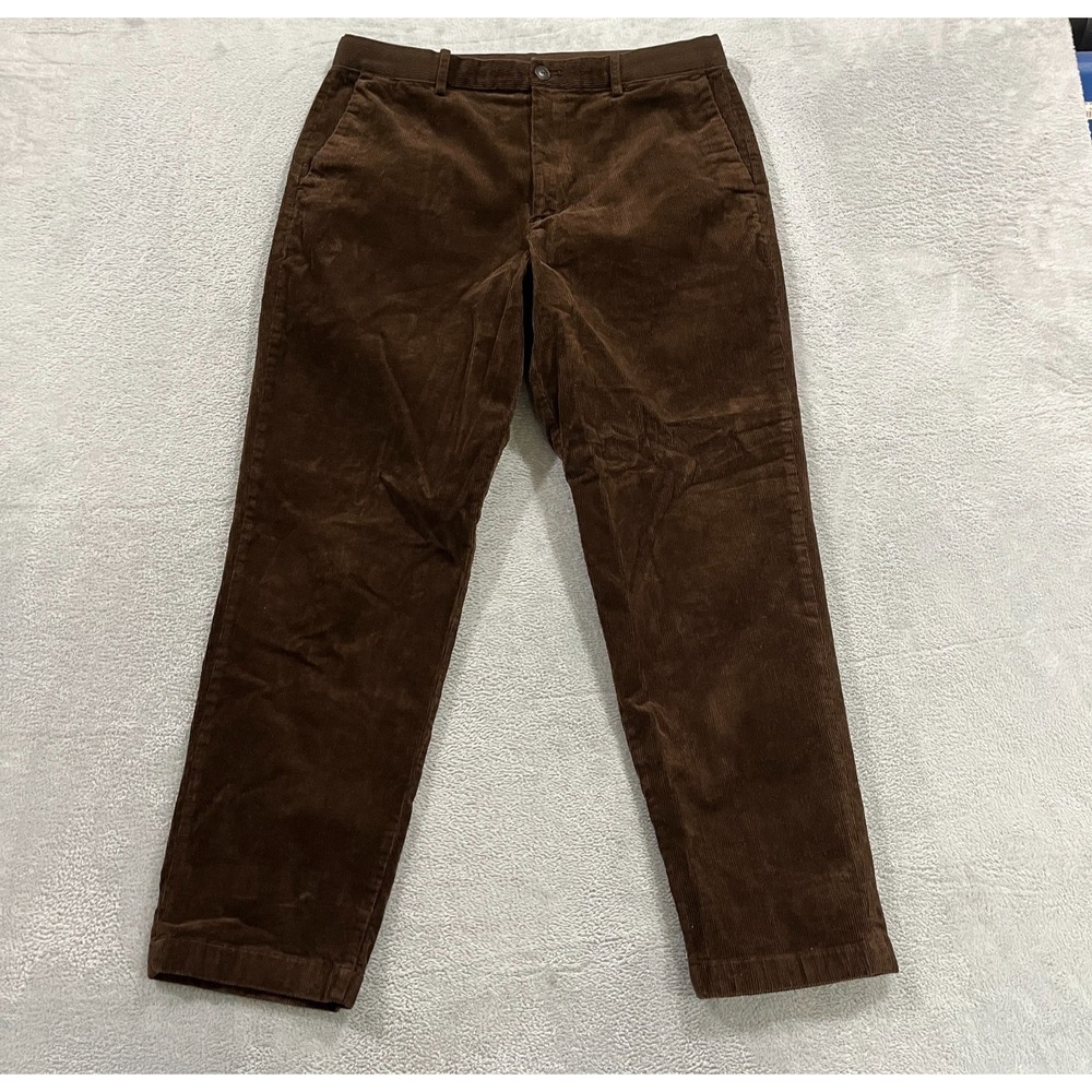 Uniqlo Corduroy Pants‎ Mens Large 32x28 Western Academia Preppy Brown Stretch